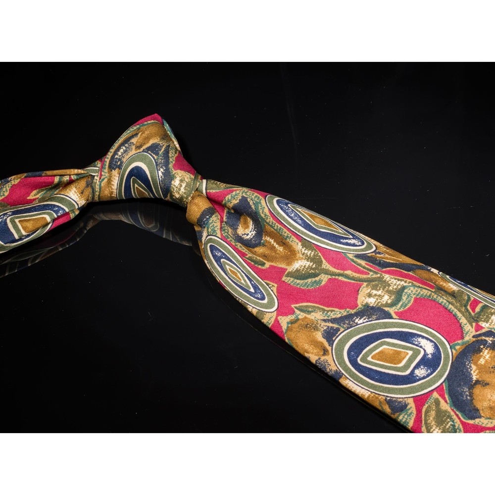 Vintage Robert Talbott Studio Silk Tie Multicolor Floral Mens Designer Necktie